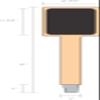 11" Solid Maple Paddle Chalkboard Tap Handle view 2