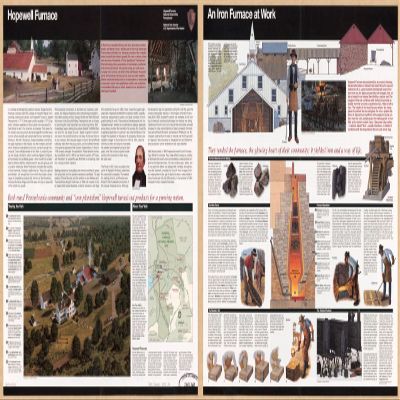 12" x 24" 2002 Map of Hopewell Furnace National Historic Site Pennsylvania