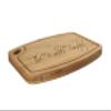 BambooMN Custom Laser Engraved Bamboo Cutting Board - Simple Script Family Name - 1 Piece - 11.75" x 8.63" x 0.4" (Grooved w/hole) - Customized Personalized Kitchen Gift for Couples, Weddings, Closing view 1