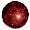 Designart Fractal Flower Clear Red Digital Art' Floral Throw Cushion Pillow Cover for Living Room, Sofa 20" Round view 1