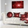 Designart Fractal Flower Clear Red Digital Art' Floral Throw Cushion Pillow Cover for Living Room, Sofa 20" Round view 2