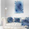 3D Shaped Blue Large Fractal Flower' Floral Round Throw Pillow & Round Cushion Pillow Cover for Living Room, Sofa view 2