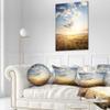 Designart Mountain Meadow Under Overcast Sky' Landscape Printed Throw Cushion Pillow Cover for Living Room, Sofa 20" Round view 2