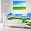 Designart Green Meadow Panorama' Landscape Printed Throw Cushion Pillow Cover for Living Room, Sofa 20" Round view 2