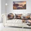 Designart Yellow Tinged Spring Mountains' Landscape Throw Living Room, Sofa, High Quality Pillow Insert + Cushion Cover Printed On Both Side 20" Round view 2