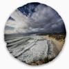 Designart Stunning South Africa Sea Coast' Seashore Throw Cushion Pillow Cover for Living Room, Sofa 20" Round view 1