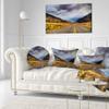 Designart Mountain Desert Highway British Columbia' Landscape Throw Living Room, Sofa, High Quality Pillow Insert + Cushion Cover Printed On Both Side 20" Round view 2