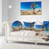 Designart Joshua Tree in Open Desert' Landscape Printed Throw Cushion Pillow Cover for Living Room, Sofa 20" Round view 2