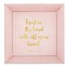 CB Gift Heartfelt Collection Pretty in Pink Leather-Like Trinket Tray with Verse, 7.5 x 7.5-Inches, Trust in The Lord-Proverbs 3:5 view 1