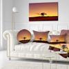 Designart Solitary Tree in Namib Desert' African Landscape Printed Throw Cushion Pillow Cover for Living Room, Sofa 20" Round view 2