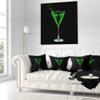 Absinthe on Black Background' Modern Throw Pillow & Cushion Pillow Cover for Living Room, Sofa view 2