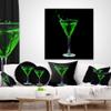 Absinthe on Black Background' Modern Throw Pillow & Cushion Pillow Cover for Living Room, Sofa view 3