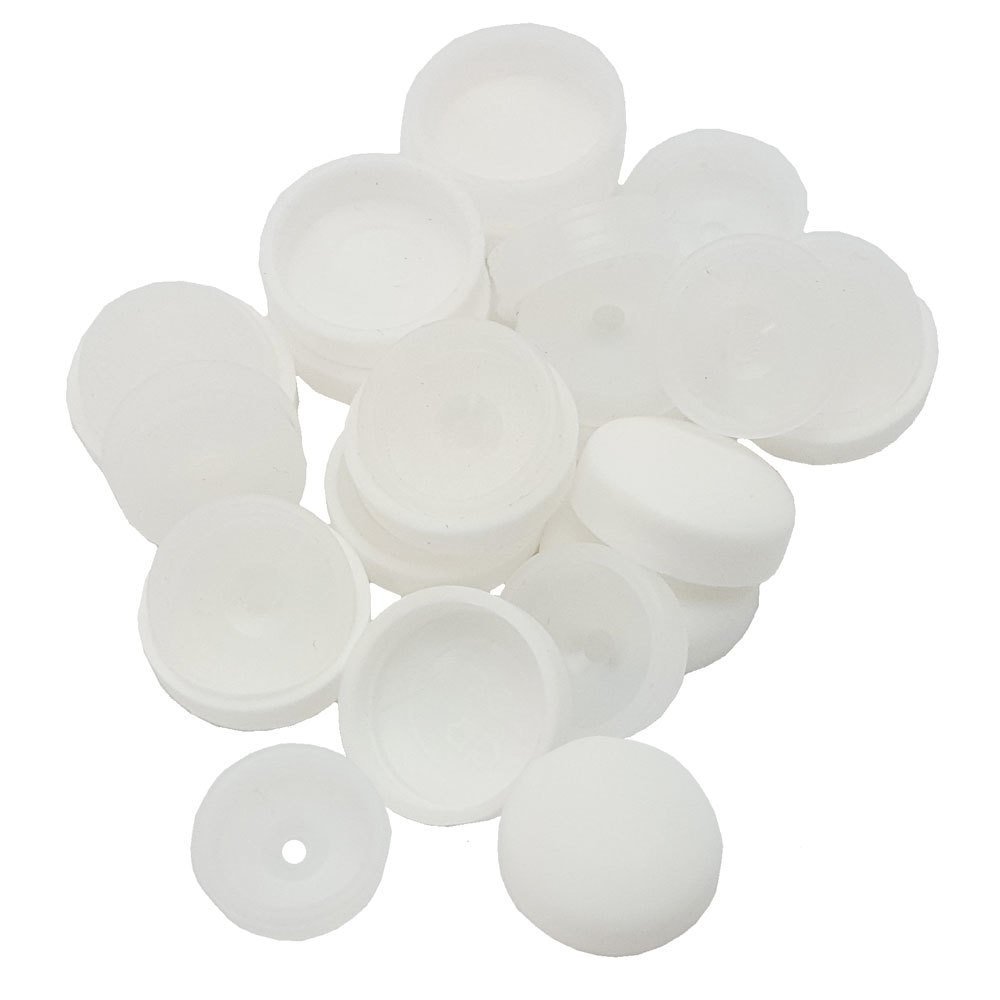 RV Designer H601 Standard Screw/Rivet Covers 5/8Inch - White - 14 Pack