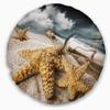 Designart Message Bottle Buried in Sand' Seascape Throw Living Room, Sofa, High Quality Pillow Insert + Cushion Cover Printed On Both Side 20" Round view 1