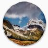 Designart Whistler Mountain British Columbia Throw Cushion Pillow Cover for Living Room, Sofa 20" Round view 1