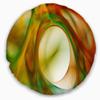 Designart Circled Green Psychedelic Texture' Abstract Throw Cushion Pillow Cover for Living Room, Sofa 20" Round view 1