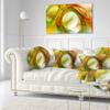 Designart Circled Green Psychedelic Texture' Abstract Throw Cushion Pillow Cover for Living Room, Sofa 20" Round view 2
