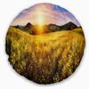 Designart Beautiful Meadow Panorama' Landscape Throw Living Room, Sofa, High Quality Pillow Insert + Cushion Cover Printed On Both Side 20" Round view 1