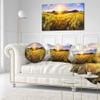 Designart Beautiful Meadow Panorama' Landscape Throw Living Room, Sofa, High Quality Pillow Insert + Cushion Cover Printed On Both Side 20" Round view 2