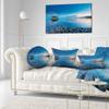 Designart Green Isle at Stony Coast' Seashore Throw Living Room, Sofa, High Quality Pillow Insert + Cushion Cover Printed On Both Side 20" Round view 2