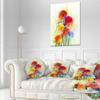 Designart Yellow and Red Gerbera Flowers' Floral Throw Cushion Pillow Cover for Living Room, Sofa 20" Round view 2