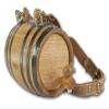 Personalized St Bernard Whiskey Barrel Collar for Dog, 1/2 Liter Oak Aging Barrel Dispenser for Saint Bernard Dogs with Adjustable, Real Leather Harness Strap view 3