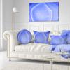 Designart Dark Blue Agate Structure' Abstract Throw Cushion Pillow Cover for Living Room, Sofa 20" Round view 2