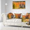 Designart Fall Trees Panorama' Landscape Throw Living Room, Sofa, High Quality Pillow Insert + Cushion Cover Printed On Both Side 20" Round view 2