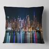 New York Midtown Night Panorama' Throw Pillow & Cushion Pillow Cover for Living Room, Sofa view 1