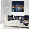 New York Midtown Night Panorama' Throw Pillow & Cushion Pillow Cover for Living Room, Sofa view 2