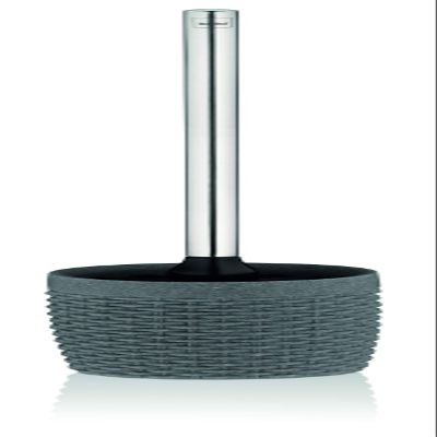 Kela 24142 Toilet Brush Holder and Brush Set, Black, Grey, Silver, 440 mm, 10 cm