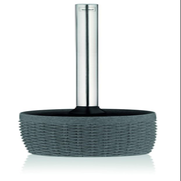 Kela 24142 Toilet Brush Holder and Brush Set, Black, Grey, Silver, 440 mm, 10 cm