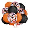 Orange & Black 18" Halloween Balloon Set - 5 Large Clear Filled Confetti Balloons - 5 Orange & 5 Black Solid Balloons - Wedding Reception Birthday Party Decorations by Jolly Jon view 1