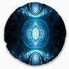 Designart Cabalistic Light Blue Pattern' Abstract Throw Living Room, Sofa, High Quality Pillow Insert + Cushion Cover Printed on Both Side 20 Inches Round view 1