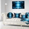 Designart Cabalistic Light Blue Pattern' Abstract Throw Living Room, Sofa, High Quality Pillow Insert + Cushion Cover Printed on Both Side 20 Inches Round view 2