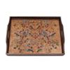 NOVICA Brown Glass and Wood Food Safe Tray, 'Countryside Garden' view 4