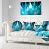 Designart Blue Fractal Crystals Design' Abstract Throw Living Room, Sofa, High Quality Pillow Insert + Cushion Cover Printed on Both Side 20 Inches Round view 2