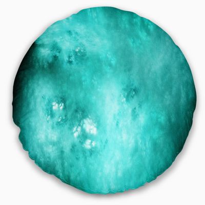 Designart Blur Blue Sky with Stars' Abstract Throw Cushion Pillow Cover for Living Room, Sofa 20 Inches Round