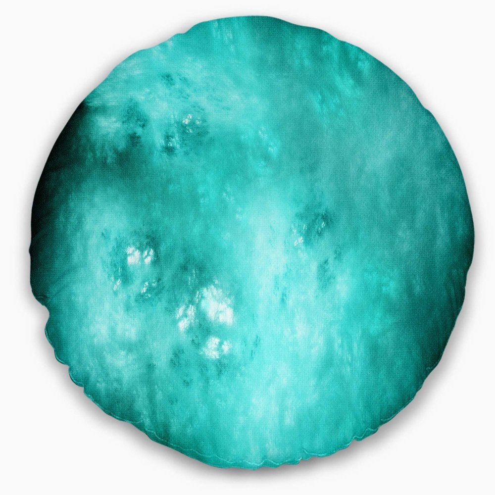 Designart Blur Blue Sky with Stars' Abstract Throw Cushion Pillow Cover for Living Room, Sofa 20 Inches Round