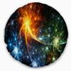 Designart Colorful Fireworks with Stars' Abstract Throw Living Room, Sofa, High Quality Pillow Insert + Cushion Cover Printed on Both Side 20 Inches Round view 1