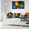 Designart Colorful Fireworks with Stars' Abstract Throw Living Room, Sofa, High Quality Pillow Insert + Cushion Cover Printed on Both Side 20 Inches Round view 2