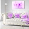 Designart Blur Light Pink Sky with Stars' Abstract Throw Living Room, Sofa, High Quality Pillow Insert + Cushion Cover Printed on Both Side 20 Inches Round view 2