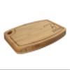 BambooMN Custom Laser Engraved Bamboo Cutting Board - Letter Script Monogram Thin - 1 Piece - 11.75" x 8.63" x 0.4" (Grooved w/hole) view 2
