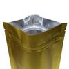 QQ Studio Pack of 100 Matte/Glossy Color Stand-Up Foil Resealable Zipper Pouches (3.3" x 5.1", Matte Gold) view 2