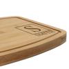 BambooMN Custom Laser Engraved Bamboo Cutting Board - Initial Block Light - 1 Piece - 11.75" x 8.63" x 0.4" (Grooved w/hole) view 1