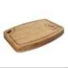BambooMN Custom Laser Engraved Bamboo Cutting Board - Initial Block Light - 1 Piece - 11.75" x 8.63" x 0.4" (Grooved w/hole) view 2