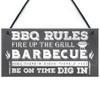 RED OCEAN BBQ Barbecue Rules Garden Wall Plaque Pub Bar Home Sign Man Cave Friendship Gift For Him view 1