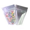QQ Studio Pack of 100 Translucent/Silver/Color Stand-Up Resealable Zipper Pouch (4.7" x 7.1", Matte Mixed) view 3