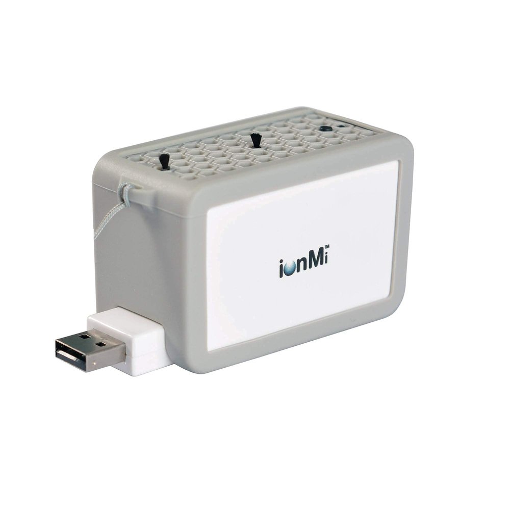 IonPacific ionMi, 2-1 Stationary & Wearable Negative Ionizer Travel Purifier with Highest Output - Up to 20 Million Negative Ions/Sec, USB Rechargeable, Eliminates: Pollutants, Allergens, Mold, Germs