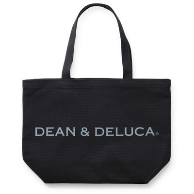 DEAN & DELUCA Tote Bag, Large, Black, Plain, Diaper Bag, Foldable, Eco Bag